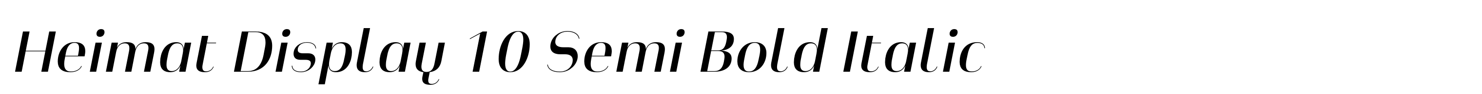 Heimat Display 10 Semi Bold Italic